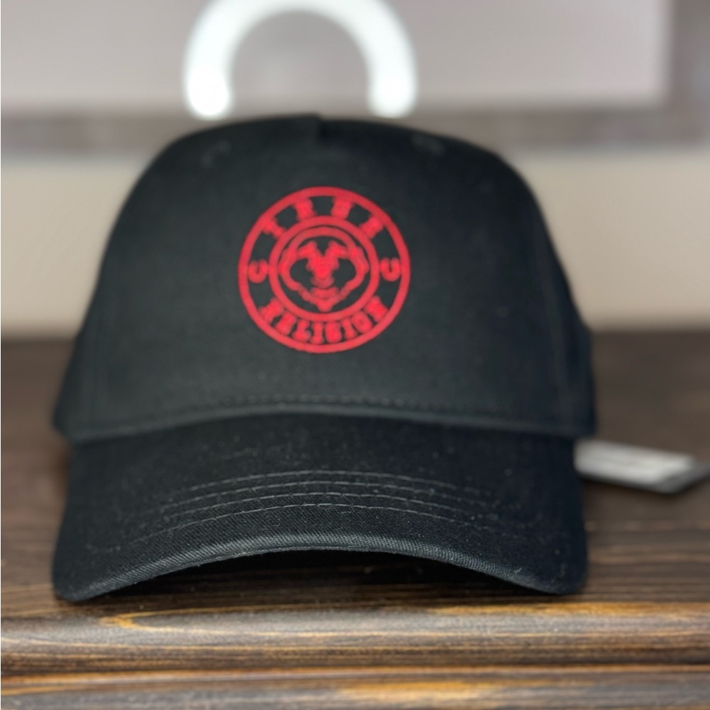 True Religion Black Cap with White Details